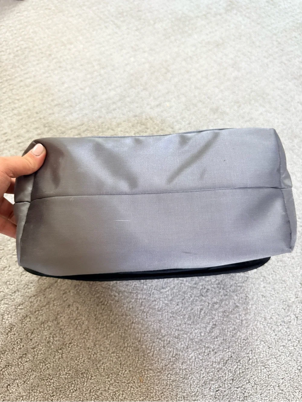 kate spade gray messenger bag with black trim